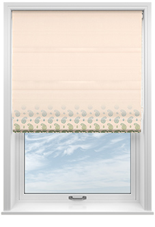 Petal & Block Paisley Mist, Neem - Twist&Fit Roman Blind